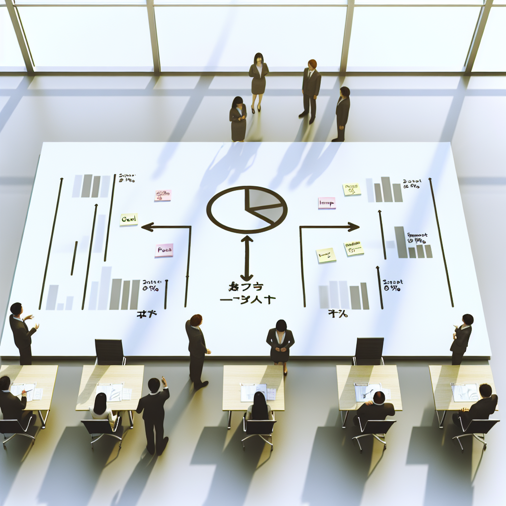 企業で生成AI導入ロードマップを議論する経営層と担当者