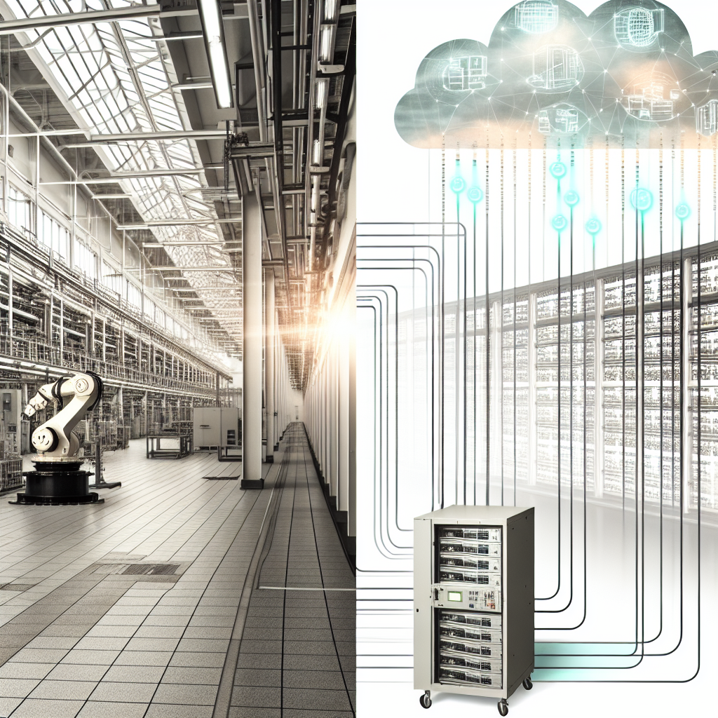 工場IoTゲートウェイとクラウドを接続する図