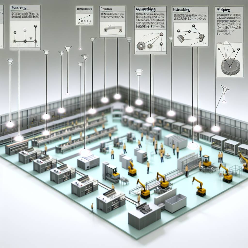 製造データ項目を整理したフローチャート図