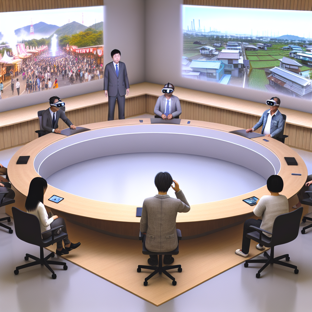 地方創生VR施策の概念図と自治体のDXイメージ