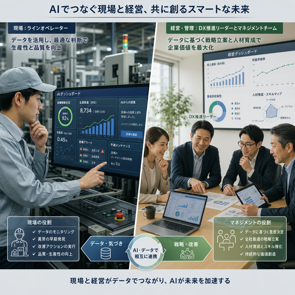 製造現場でAIラインを運用するチーム