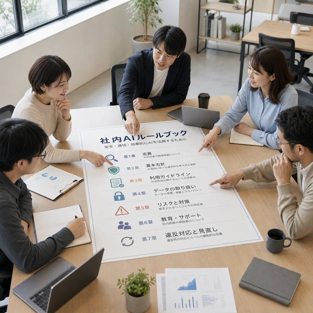 AIルールブックの章立てを設計する図