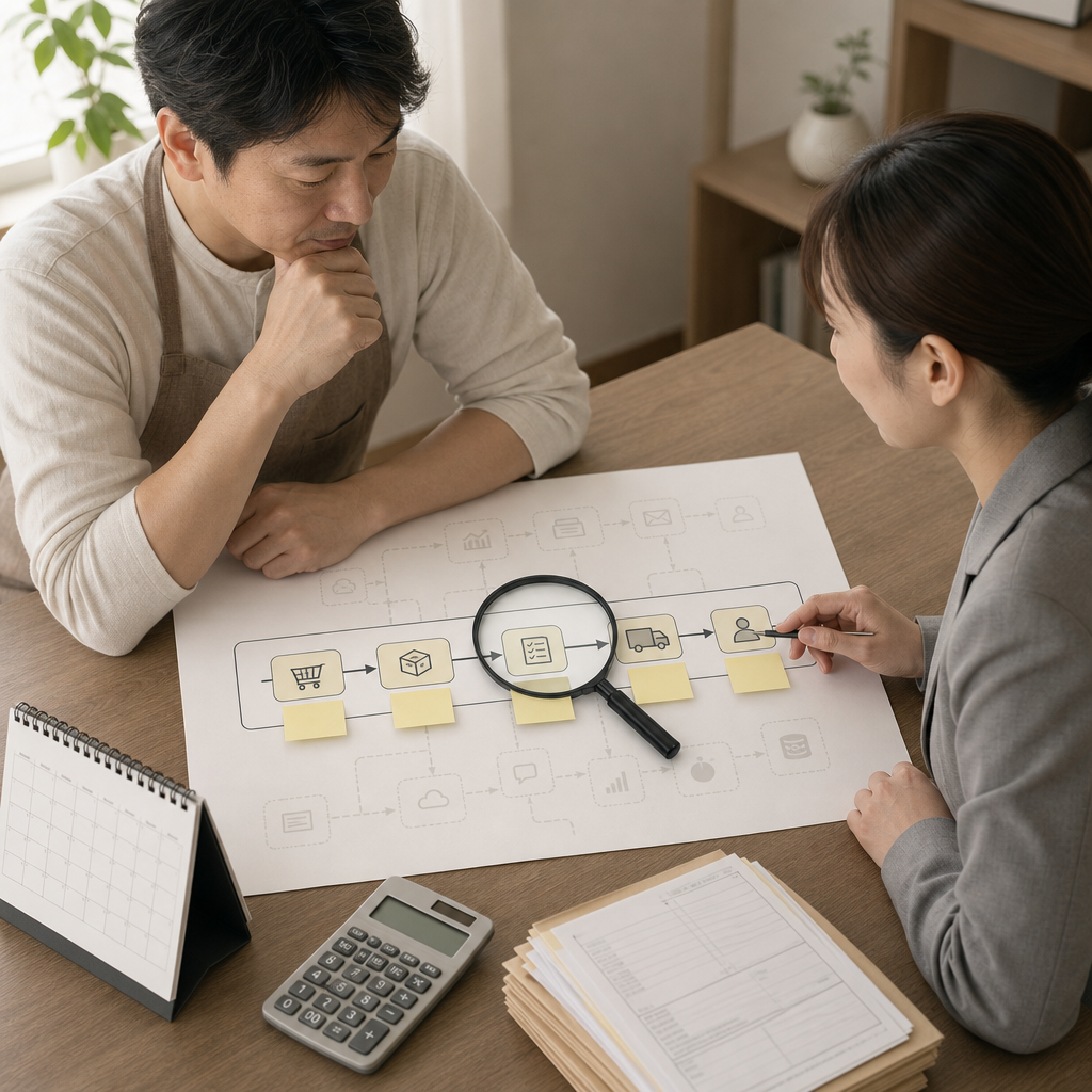 中小企業のAI相談を進める打ち合わせ風景