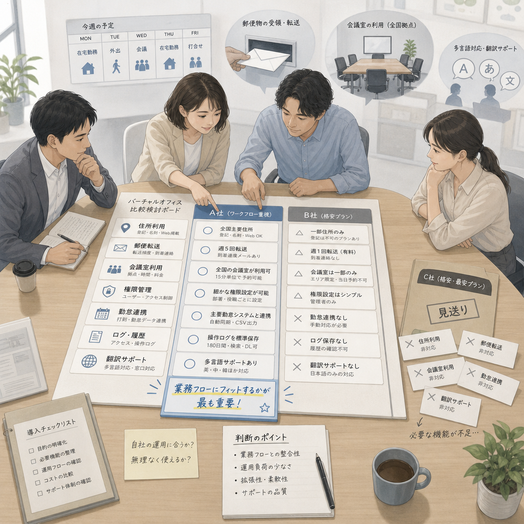 テレワーク システム導入を検討する管理者の画面