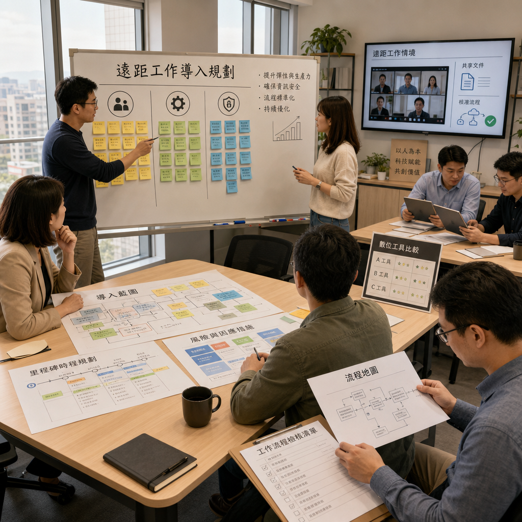企業團隊規劃遠距辦公制度與數位工具導入流程