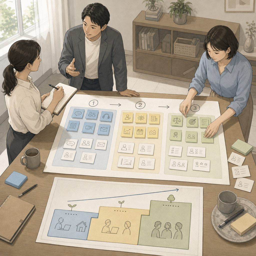 リモートワーク改善の実行計画を立てる担当者