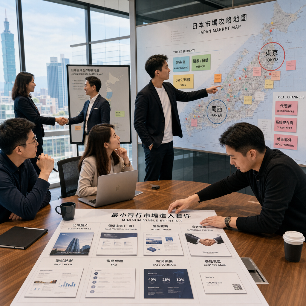 企業團隊制定日本市場B2B合作行動計畫與KPI