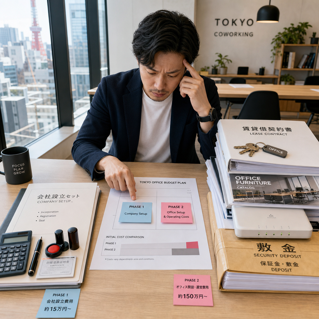 東京註冊公司費用與辦公室押金整體預算表