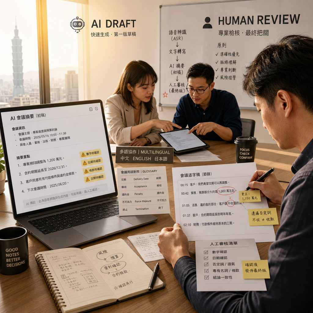 企業討論 AI 會議記錄的風險控管與最佳實務