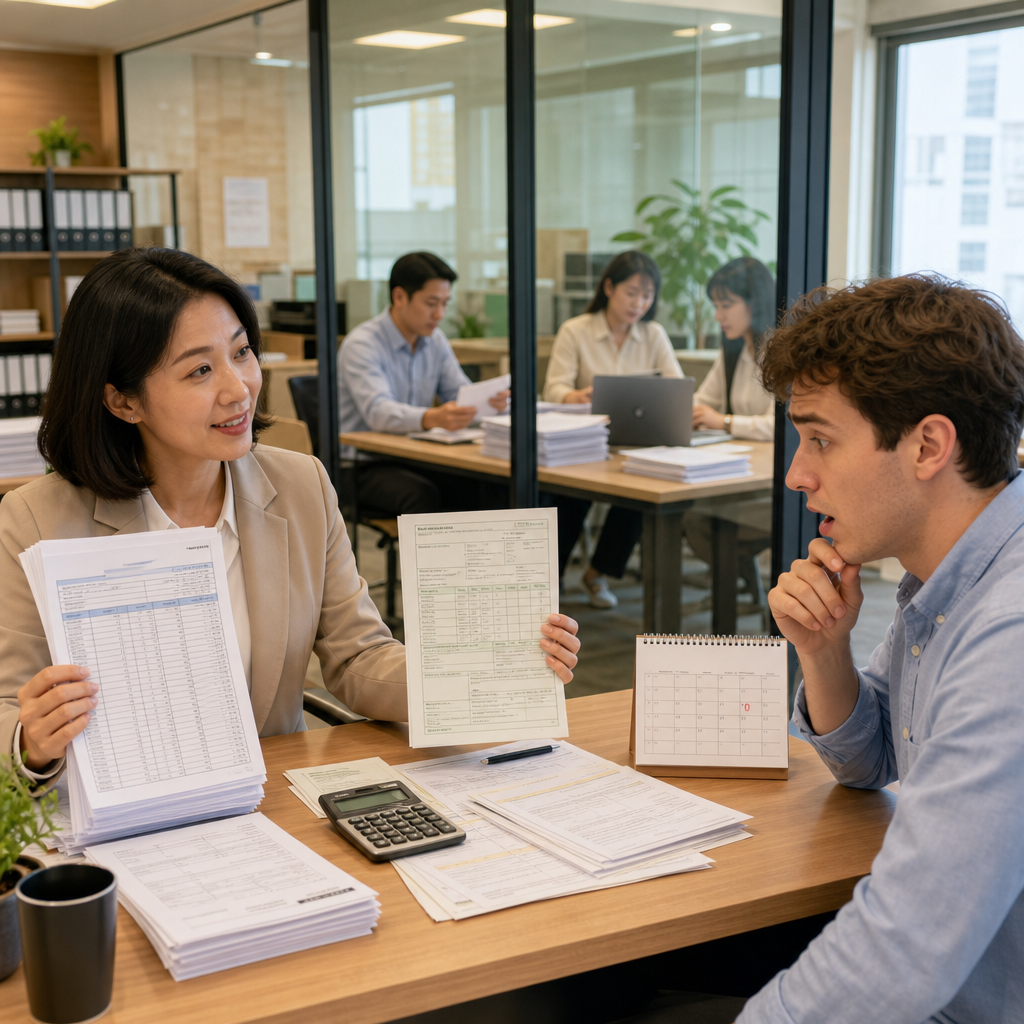 日本薪資單與年末調整文件整理畫面