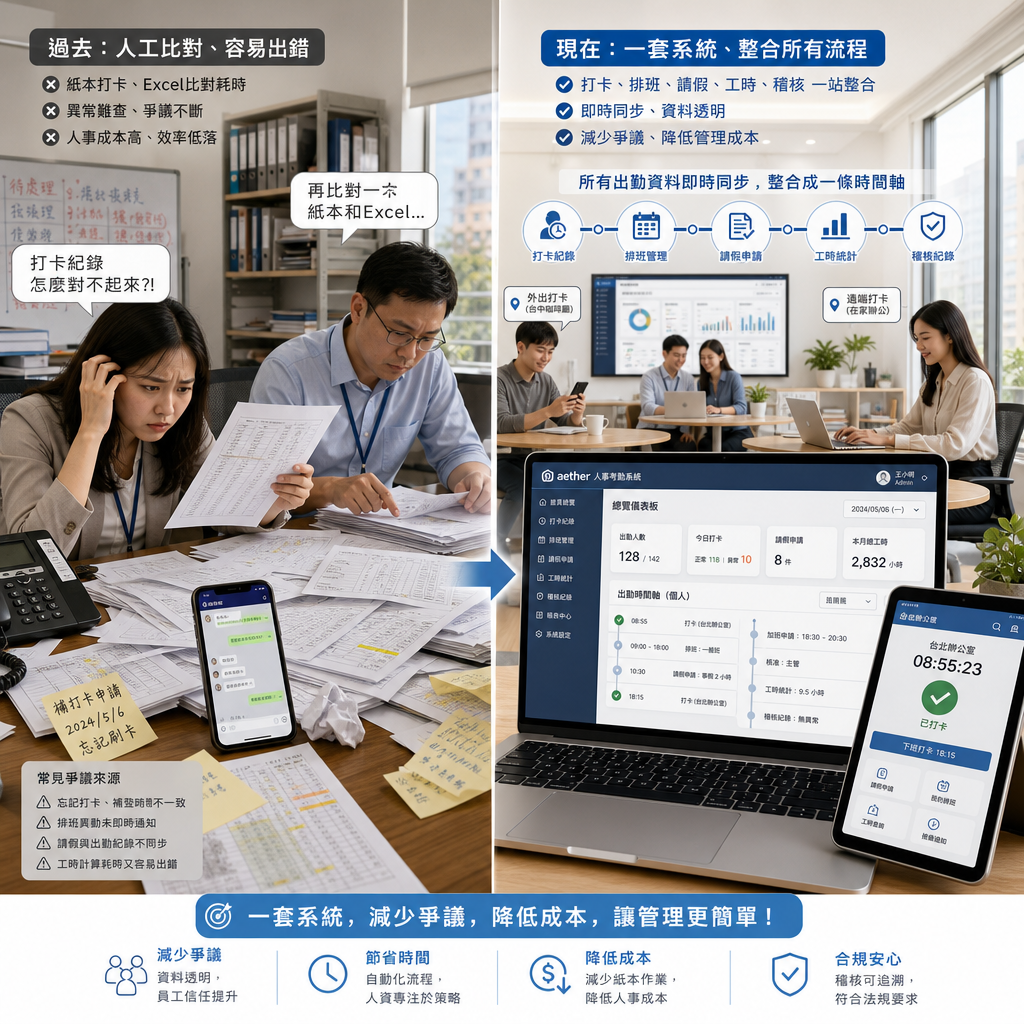 企業團隊使用遠端打卡系統管理混合辦公出勤