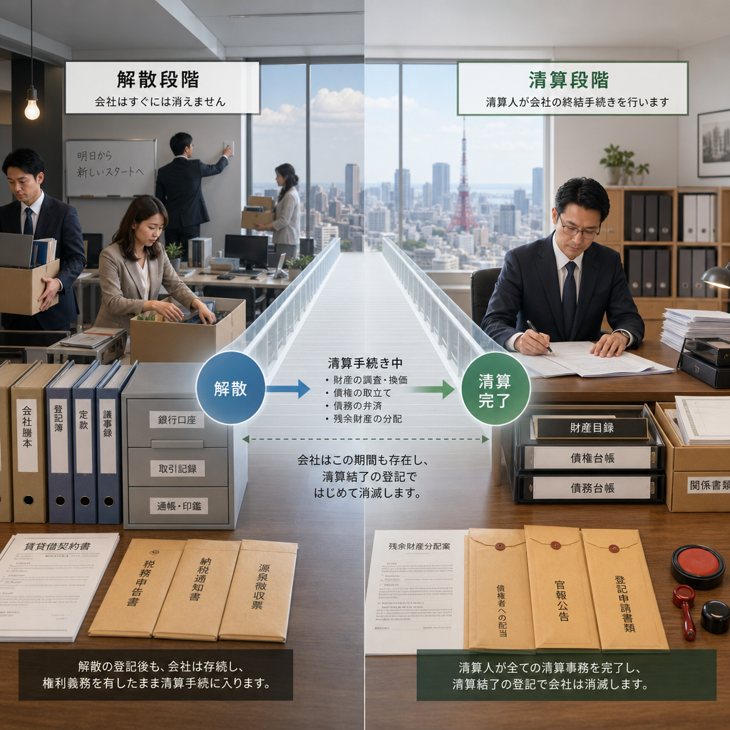 日本公司清算流程圖與法人解散文件