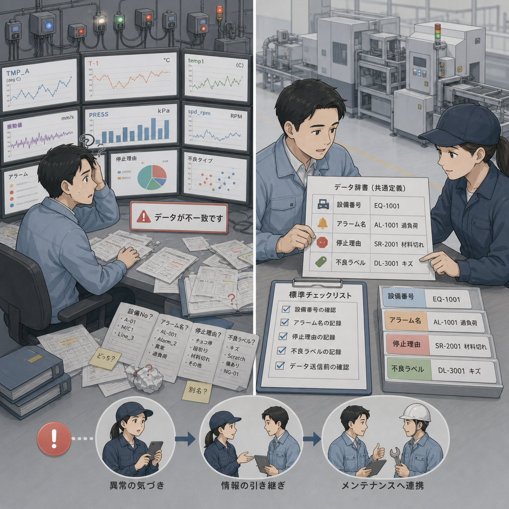 工場システム導入の課題を整理する会議風景