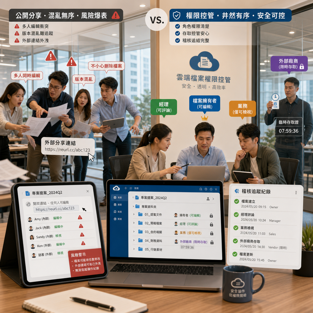 管理員設定雲端檔案權限與安全政策