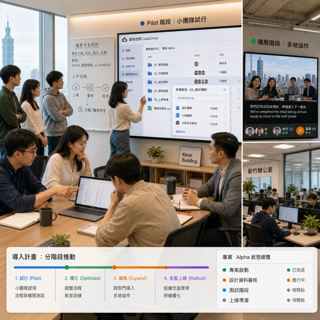企業從小團隊開始導入雲端協作工具