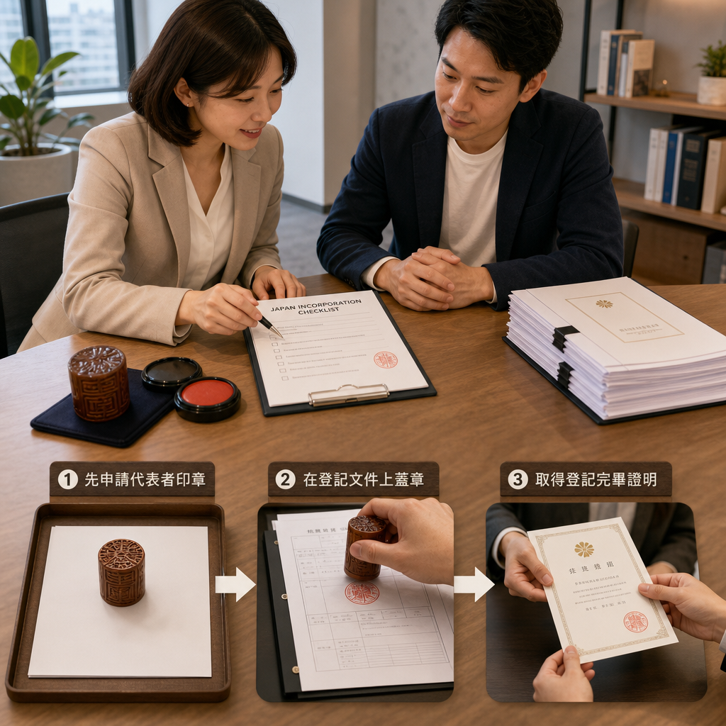 申請日本法人印鑑證明流程圖