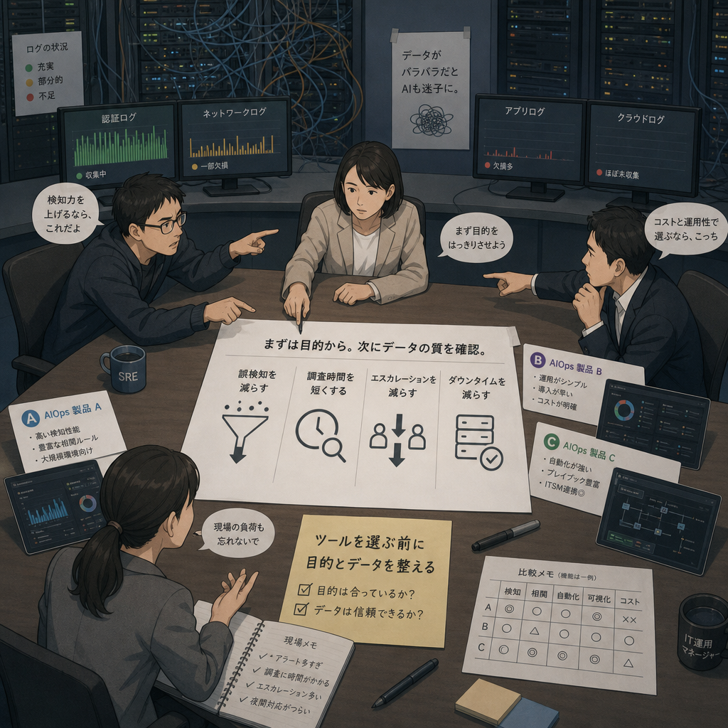 警告表示のある運用管理画面