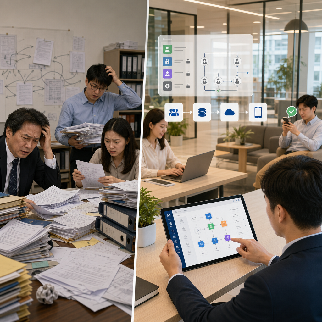 管理者評估線上簽核系統功能與資安條件