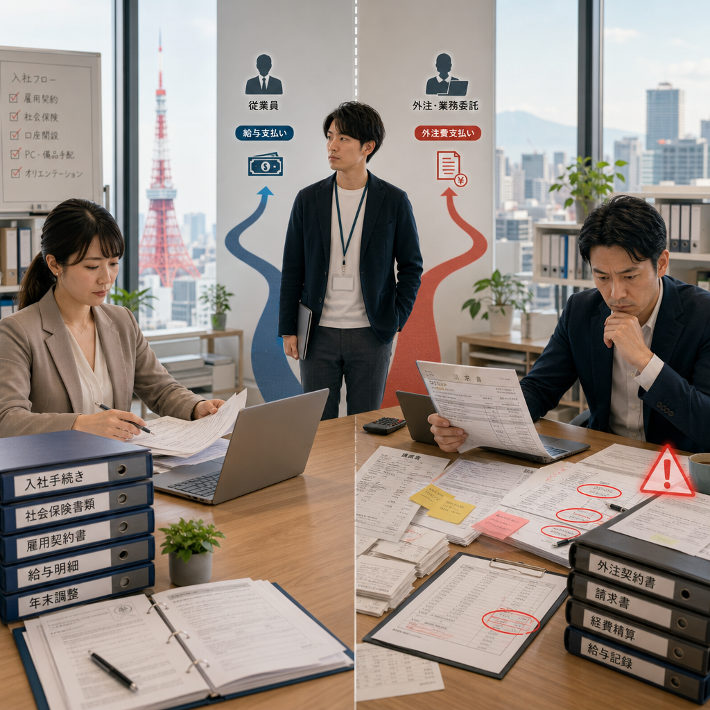 日本企業辦理員工聘僱、薪資與社會保險文件