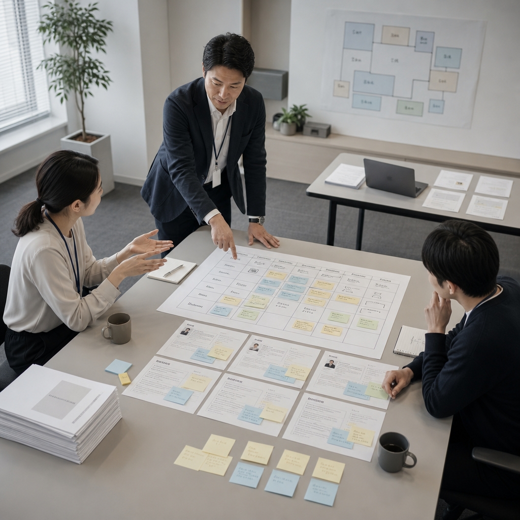AI委員会設立までのステップを示すロードマップ資料