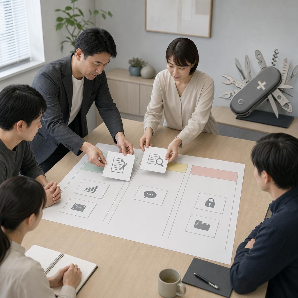社内でAI導入教育を進める研修設計会議