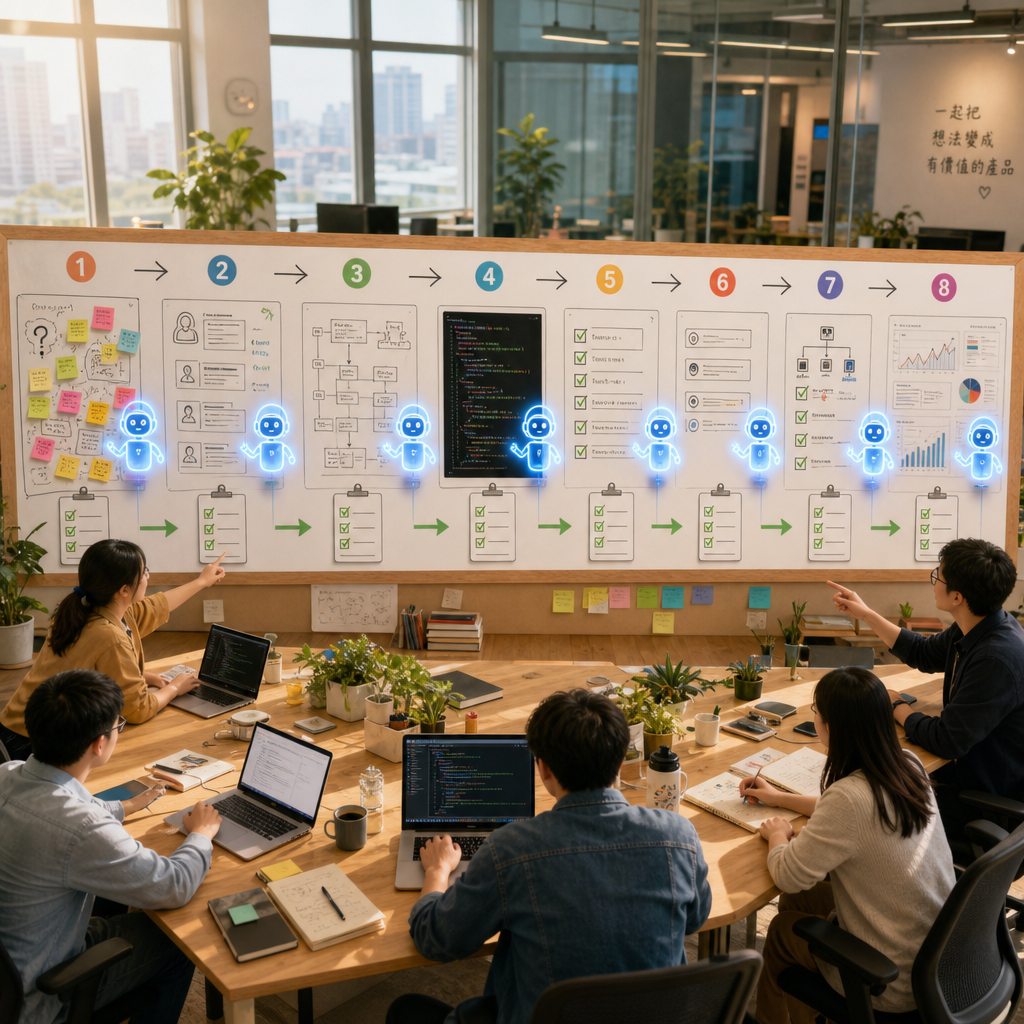 AI 開發流程圖從需求分析到部署監控