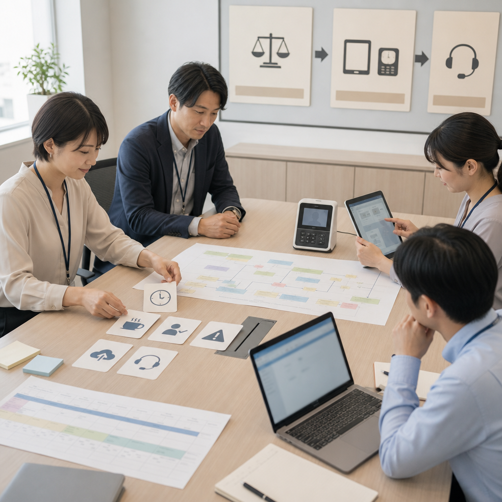 勤怠システム導入計画を確認するプロジェクトチーム