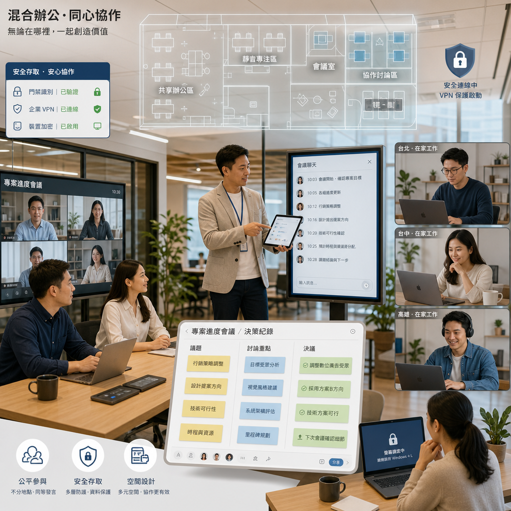 跨地團隊透過虛擬辦公室共同協作