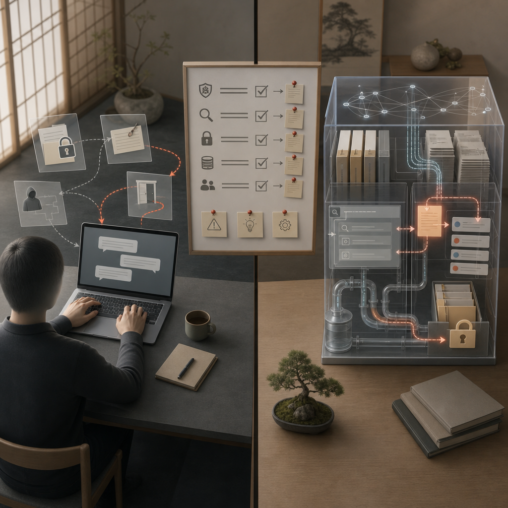 AIシステムの脅威を分析するセキュリティチーム