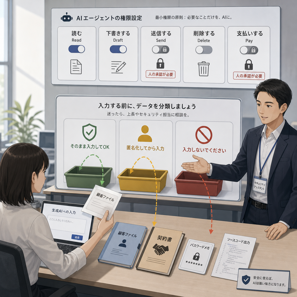 社員がAI利用ルールを確認する企業研修