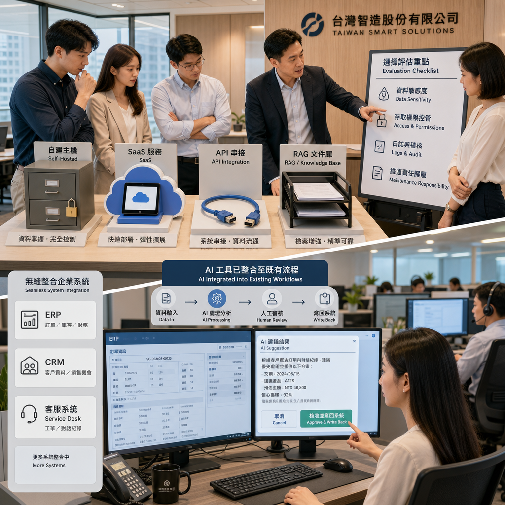 企業人工智慧系統架構串接雲端、資料庫與既有系統
