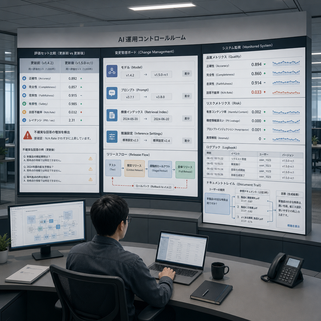 LLMの監視、評価、更新を行う運用チーム