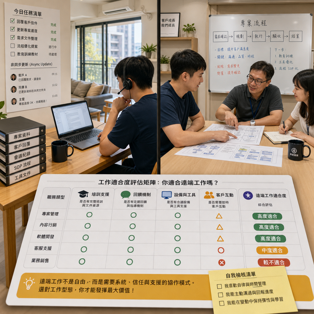 遠端工作者在家中規劃工作時程與線上協作