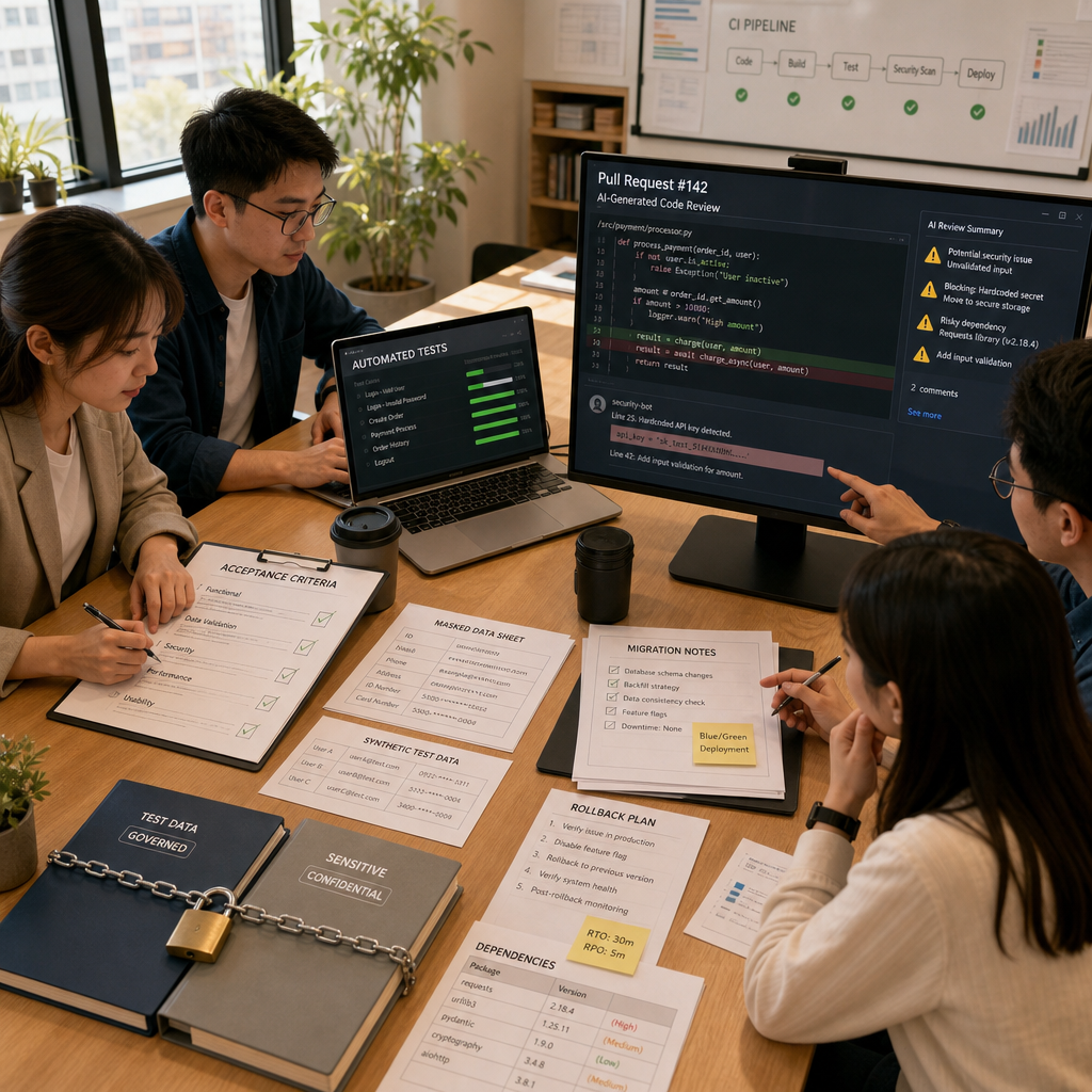 資安工程師檢查人工智慧應用程式的測試與存取控制