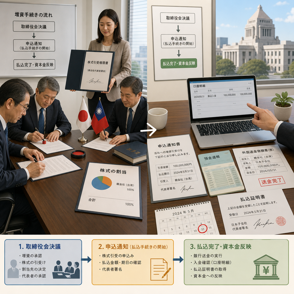 日本法務局公司變更登記申請文件與印章