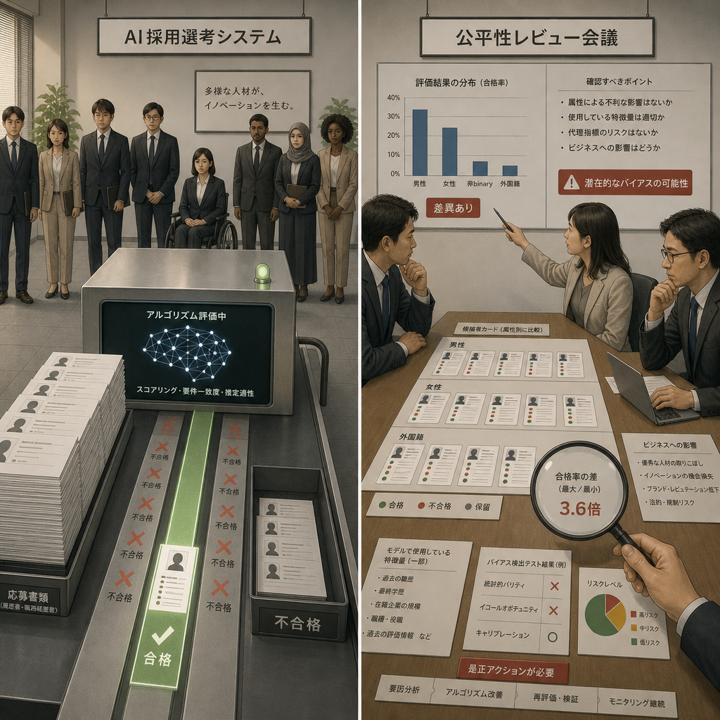 AIの公平性を確認するチームミーティング