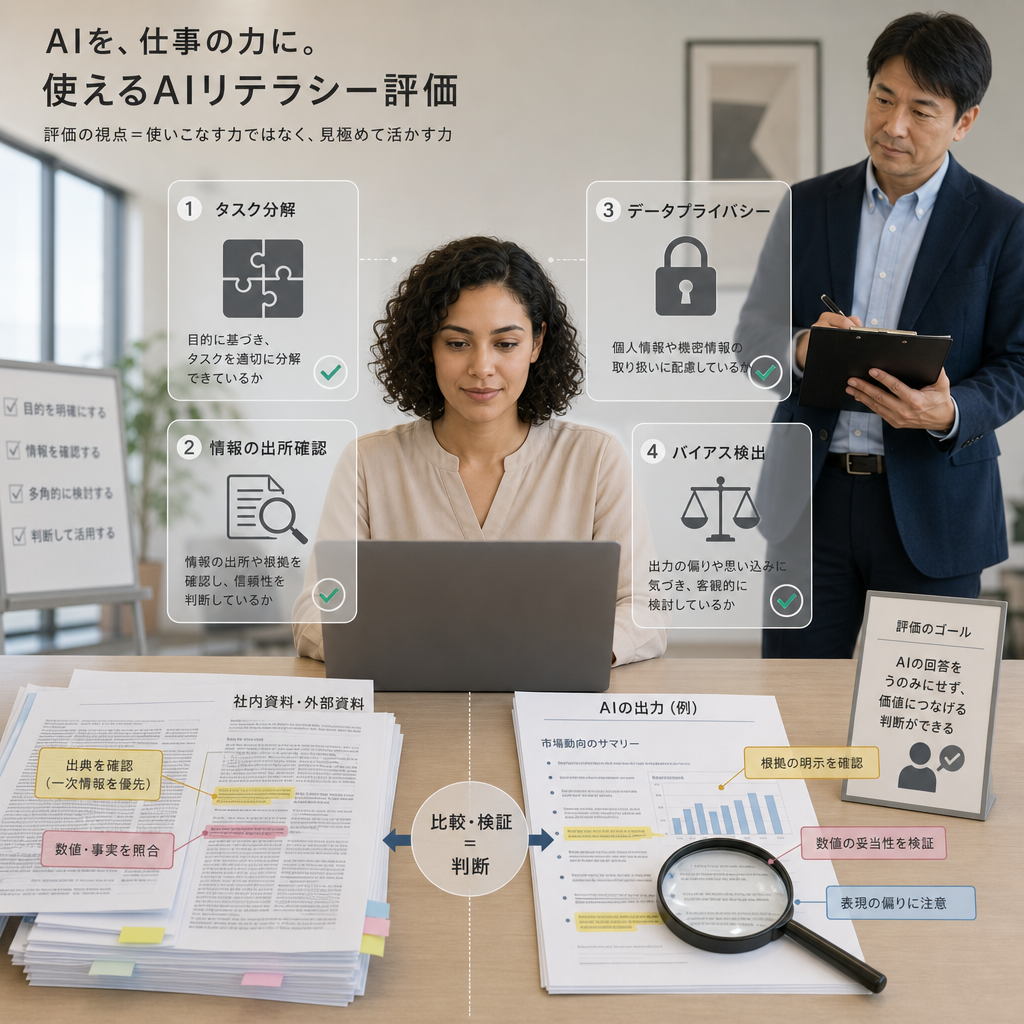 生成AIの出力を検証しながら学ぶ社員