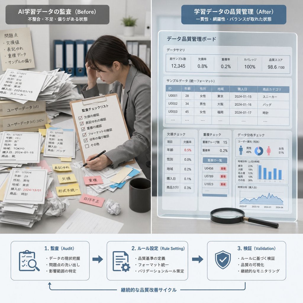 データ品質を監視する分析ダッシュボード