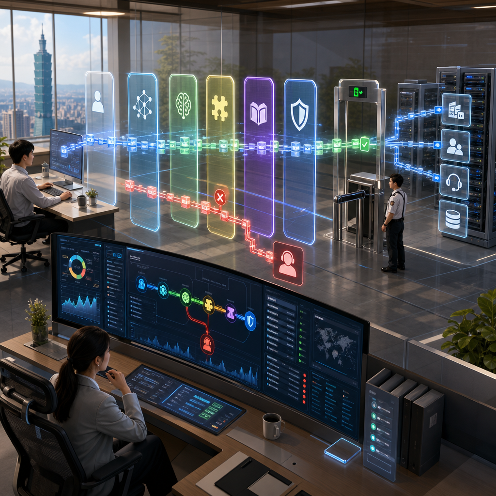 企業 AI 系統整合架構連接 ERP CRM 與知識庫