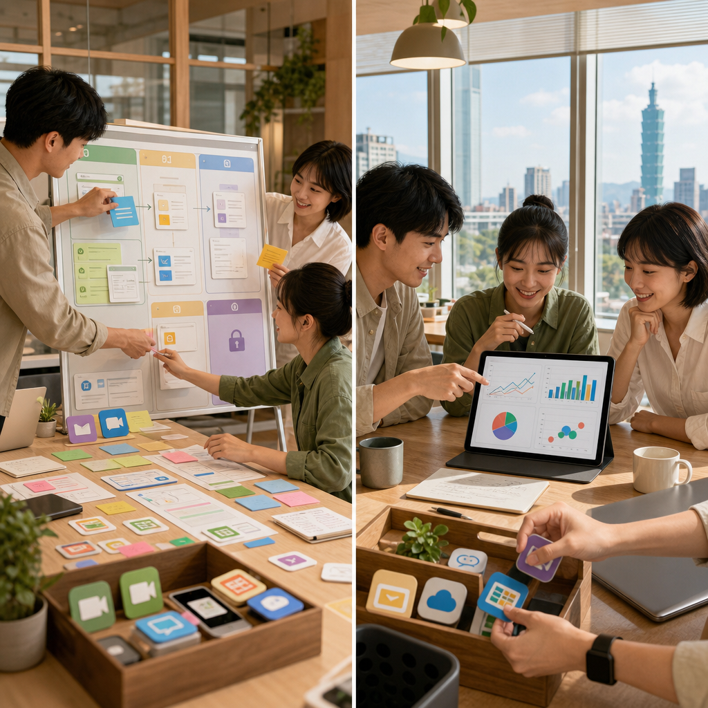 主管檢視遠端團隊工作流程與虛擬辦公室工具