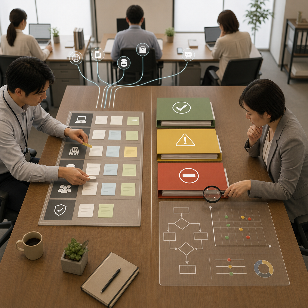 AI台帳の項目を確認するコンプライアンス担当者