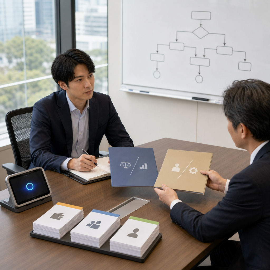 オンライン商談で営業担当者が顧客の条件をヒアリングする場面