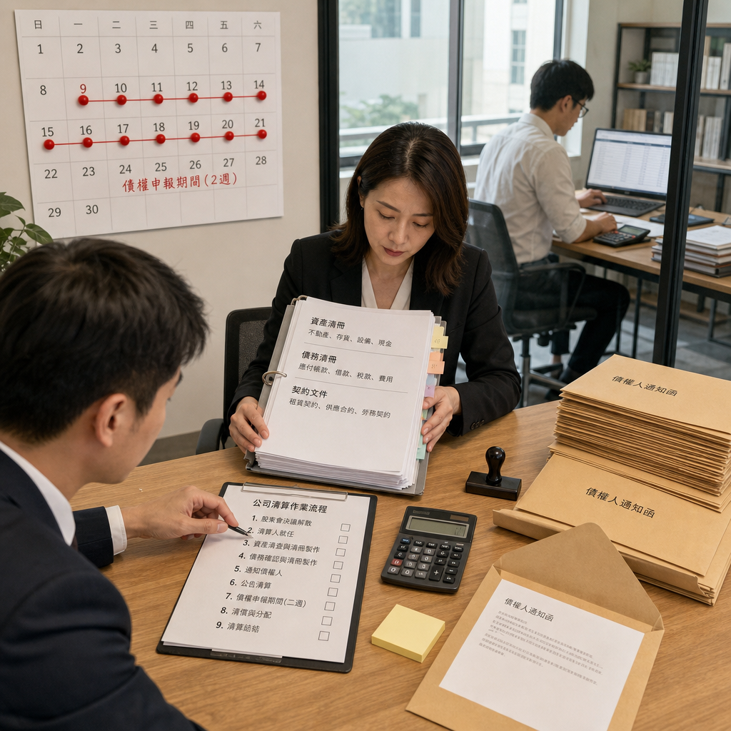 日本公司清算流程時間軸與法定文件