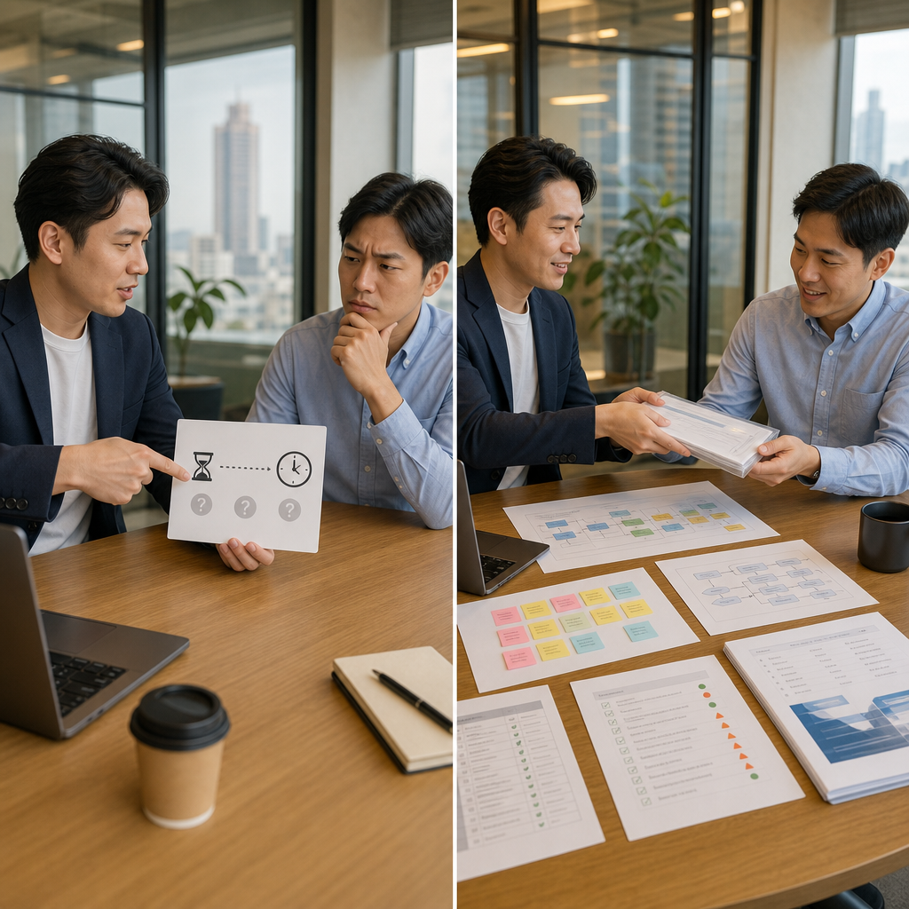 AI 顧問向企業說明人工智慧導入計畫