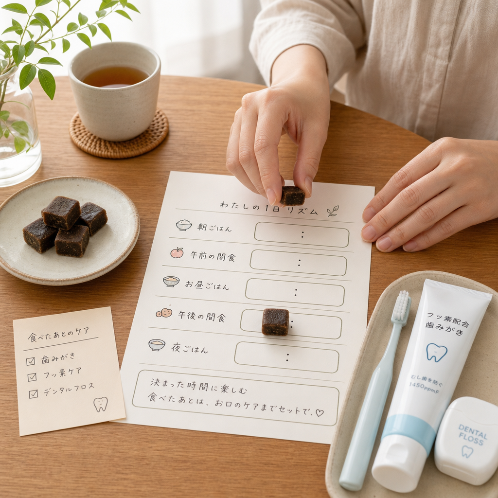 食事の後に口腔ケアをする家族