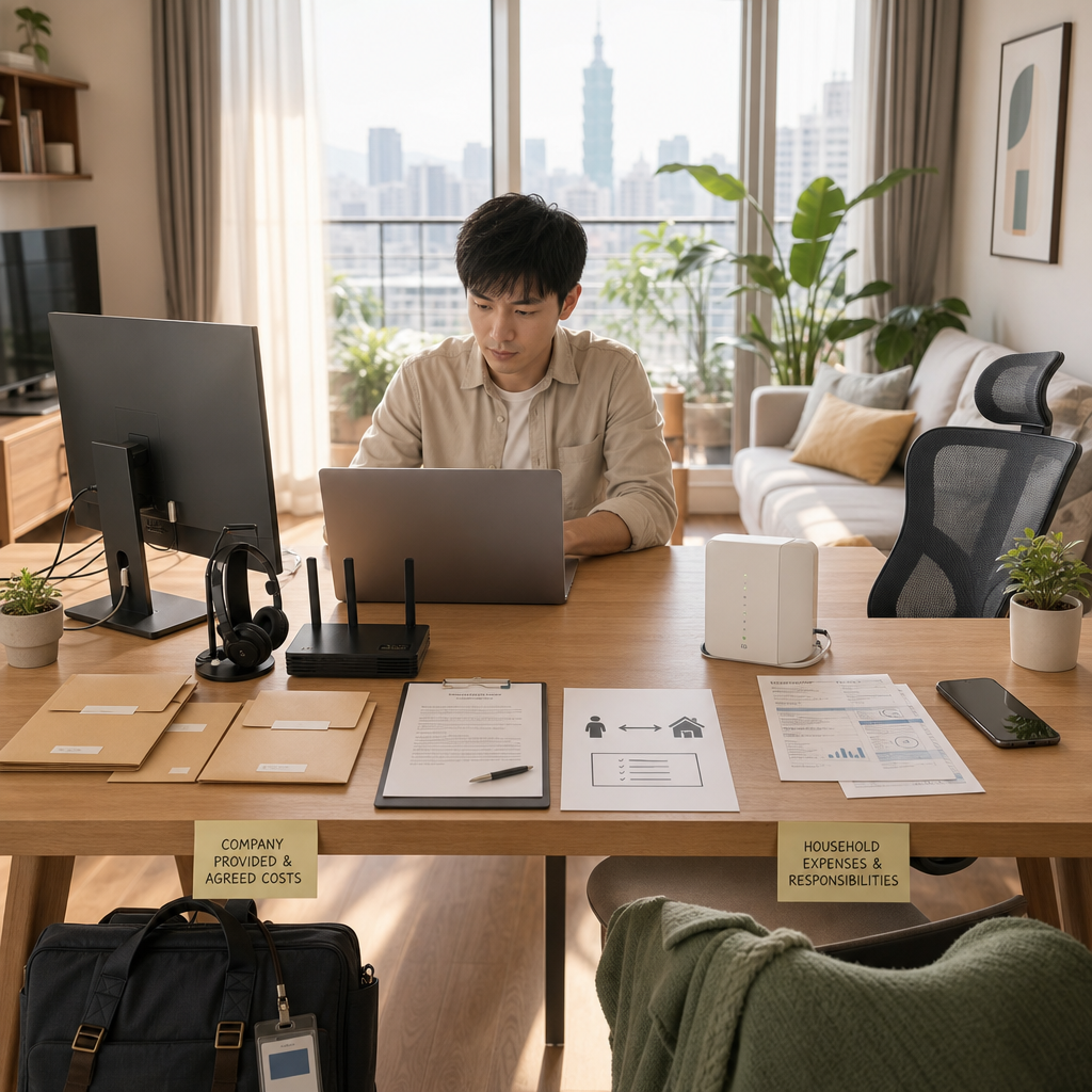 符合人體工學的居家辦公桌與電腦設備