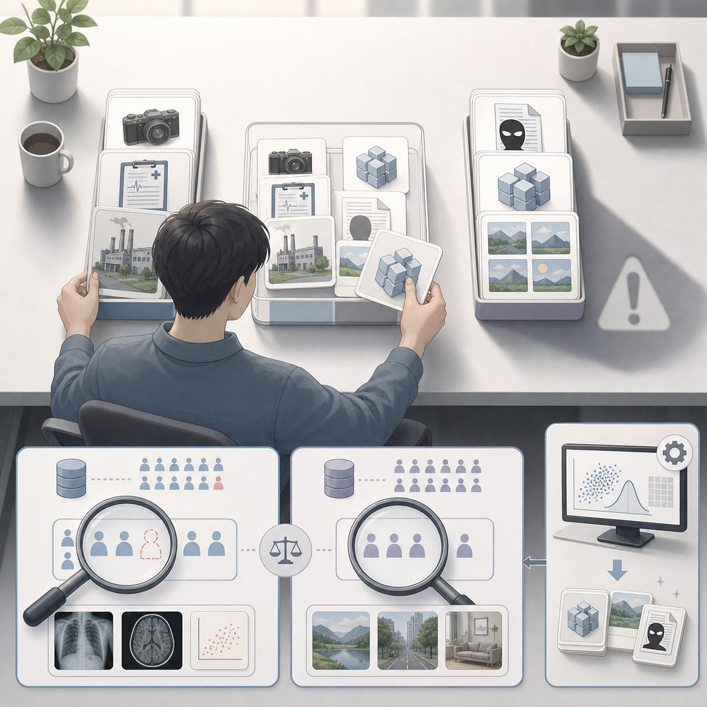 実データと合成データを比較するAI開発チーム