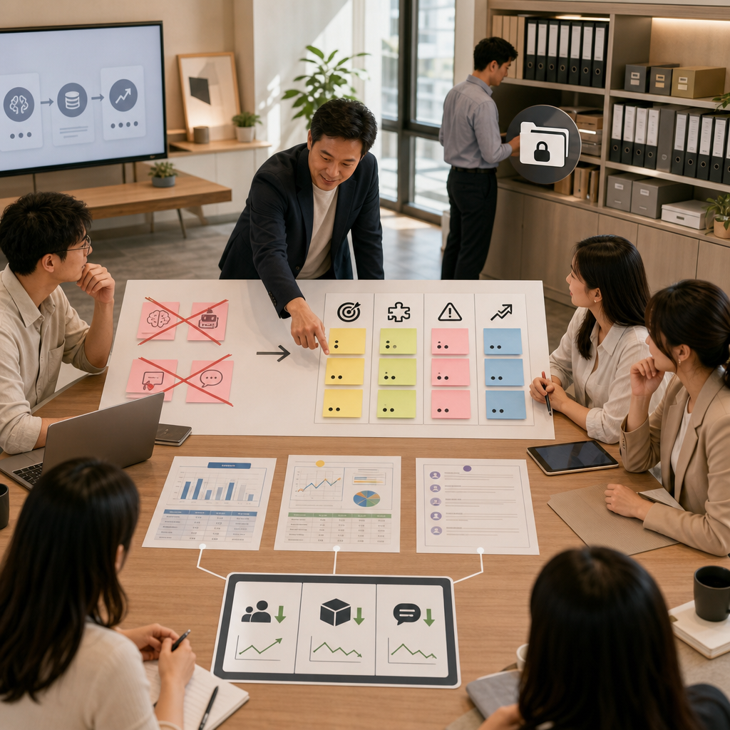顧問與部門主管進行企業 AI 導入需求訪談