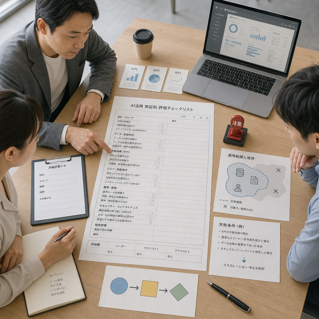 AIエージェント導入の評価計画を検討する会議