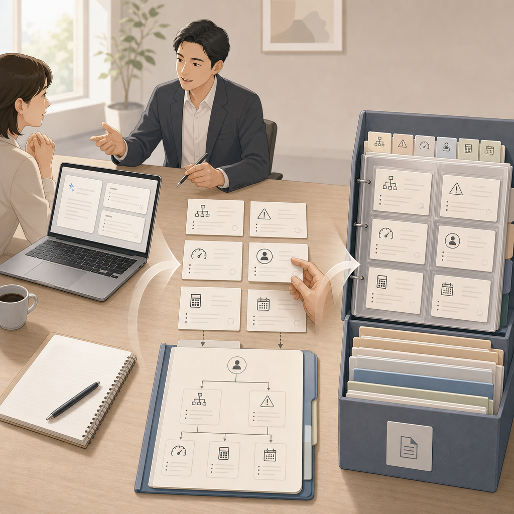 AIを活用して顧客への質問を整理する営業担当者